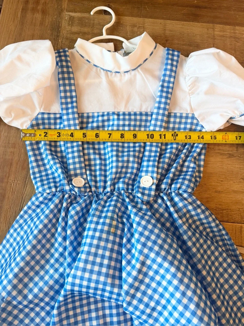 Rubie’s Wizard of Oz Dorothy Gingham Dress | Costume. Girl’s Sz-M Blue| White.